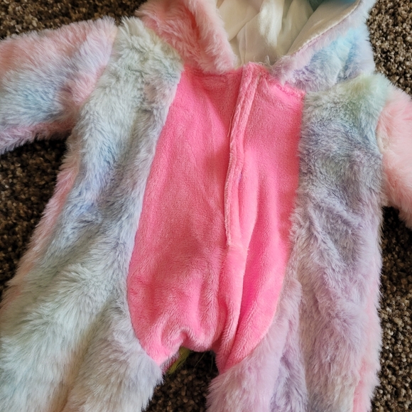 Baby Girl Fleece 🦄  Jumpsuit Outfit Dress Up - Colorful - Newborn - Picture 3 of 8